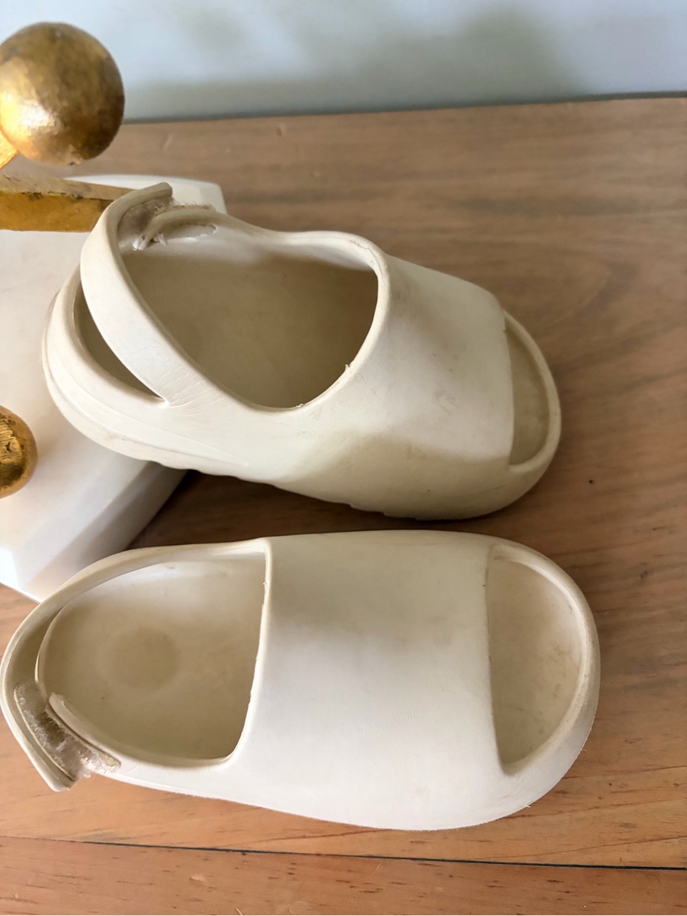 Kids Cream EVA Clog Sandals Slingback | Size 150 / Approx. Toddler 8–9 - Picture 2 of 4
